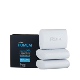 Natura Homem Sabonete Barra Cremoso 3 Refrescante